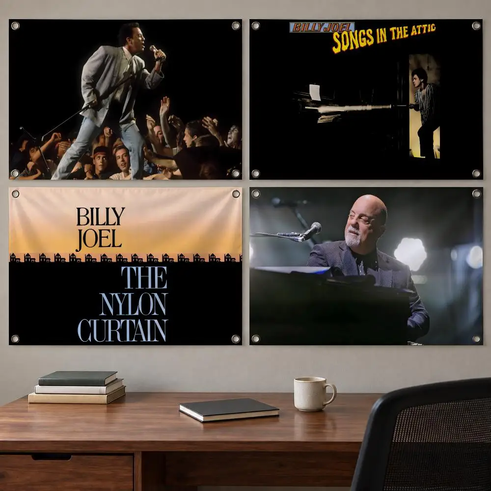 Classic Singer Billy Joel Flags Indoor Outdoor Wall Banner Party Decor Large Hanging Wall Backdrop