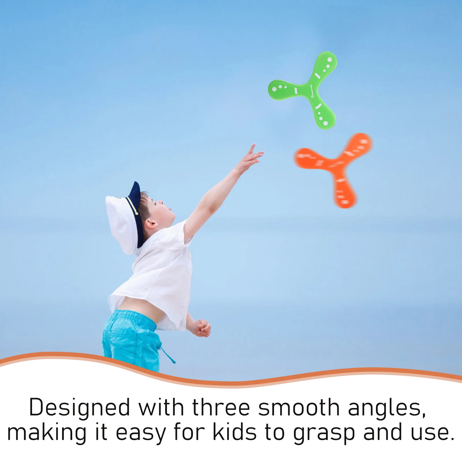 

2Pcs Boomerangs Returning Triangle Soft Outdoor Games for Kids Adults Durable Eva Flying Plaything Hand Eye Coordination