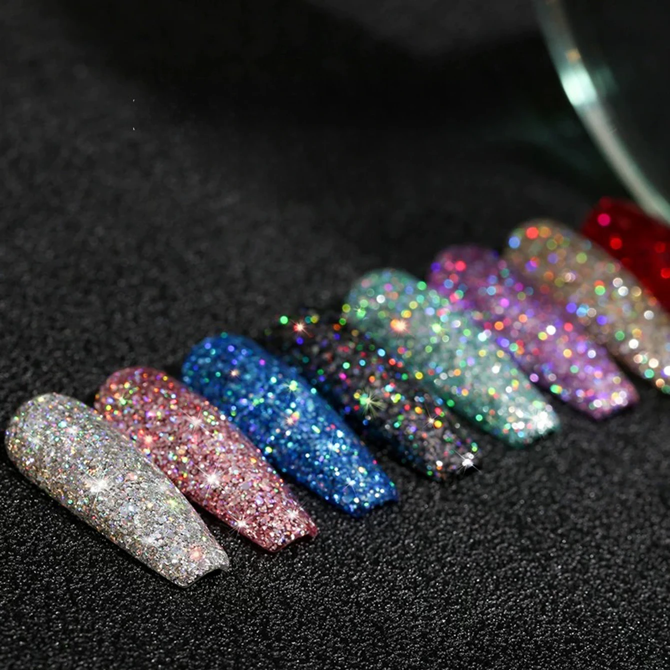 MIANEL 12ML Summer Bright Galaxy Broken Diamond Gel Nail Polish Authentic Flash Glue Silver Pink Starry Sky Glitter Nails