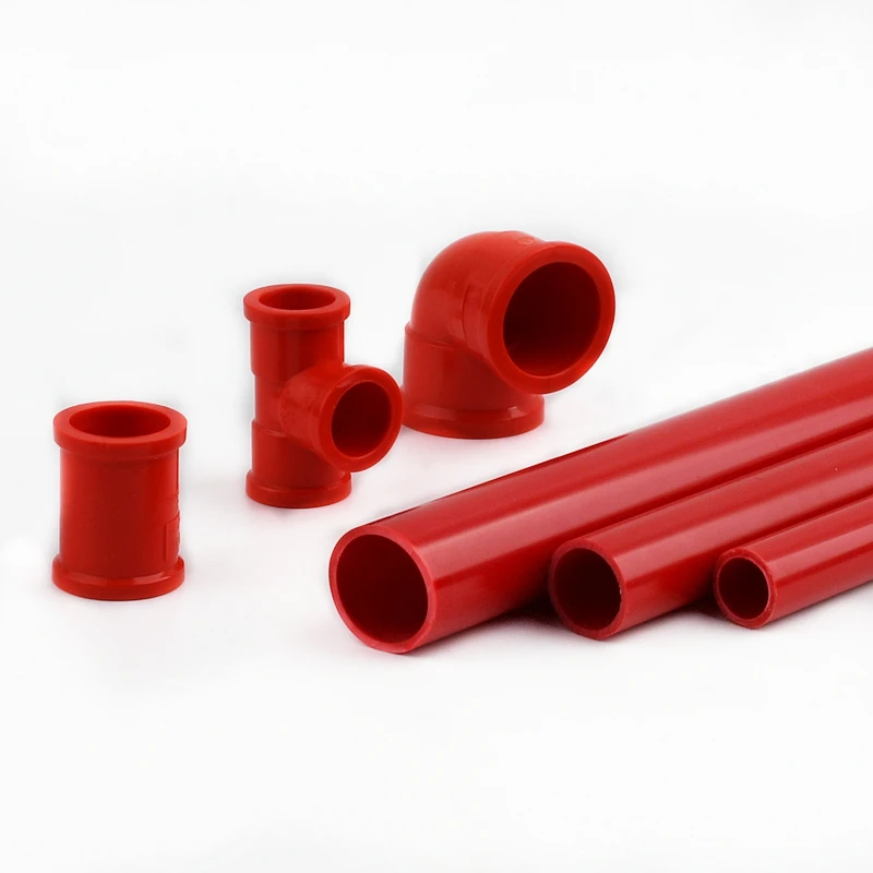 Length 50cm O.D 20~50mm Red PVC Pipe Home DIY Garden Irrigation System Aquarium Fish Tank Fittings Water Supply Tube Connector