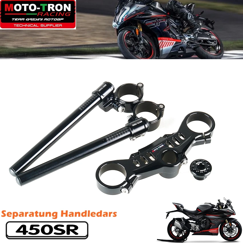 Mototech-Motocicleta CNC Guiador, Clip On 1, Garfo, Barras de Punho, Clip ons para cfmoto 450 sr 2022-2023-2024