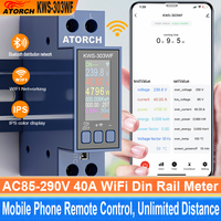 WiFi Tuya DIN Rail AC Voltmeter Digital Energy Voltage Tester Current Breaker Electrician Consumption Counter Meter Wattmeter