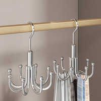 360° Rotating Stainless Steel Multi-Hook Organizer For Bras,Hats,Scarves,Tank Tops Belt Hanger Closet Organizer Hanging Holder