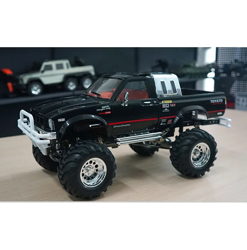 HG 1/10 Black P407 Pickup 4*4 RC Car Remote Control Crawler KIT Chassis Axles Shaft Hub Outdoor Toys For Boys Gift TH05147-SMT6