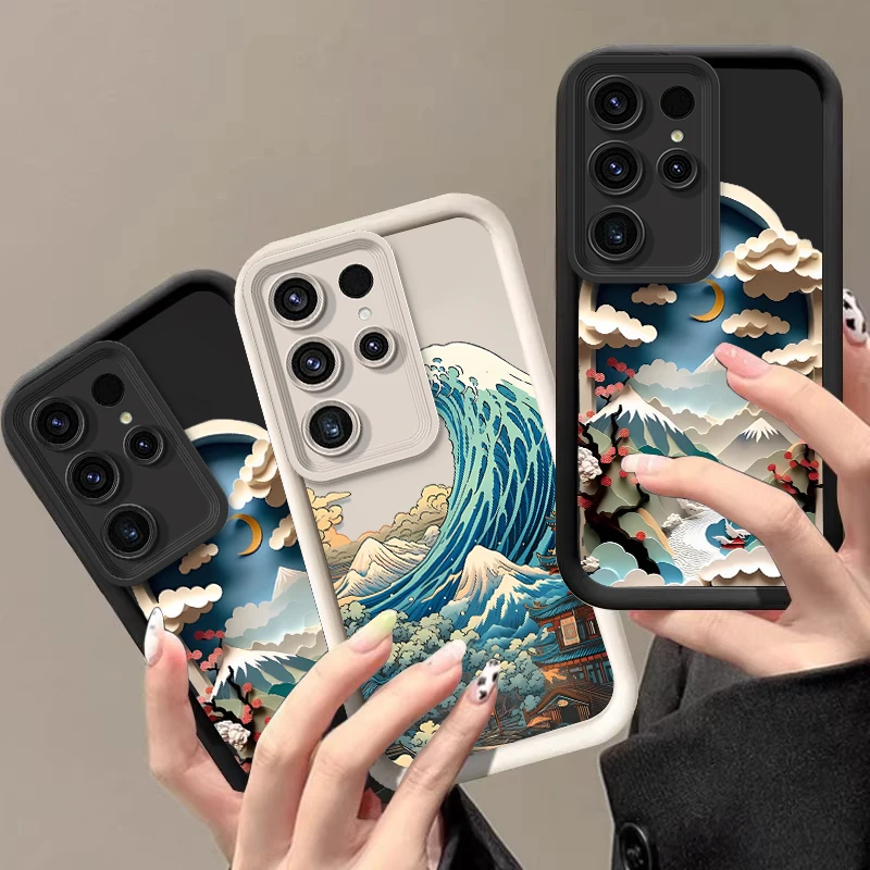

Landscape painting Phone Case for Samsung Galaxy S26 Ultra S25 Edge S24 FE S23 Plus S22 S21 S20FE 22+ S24 Silicone Soft Cover