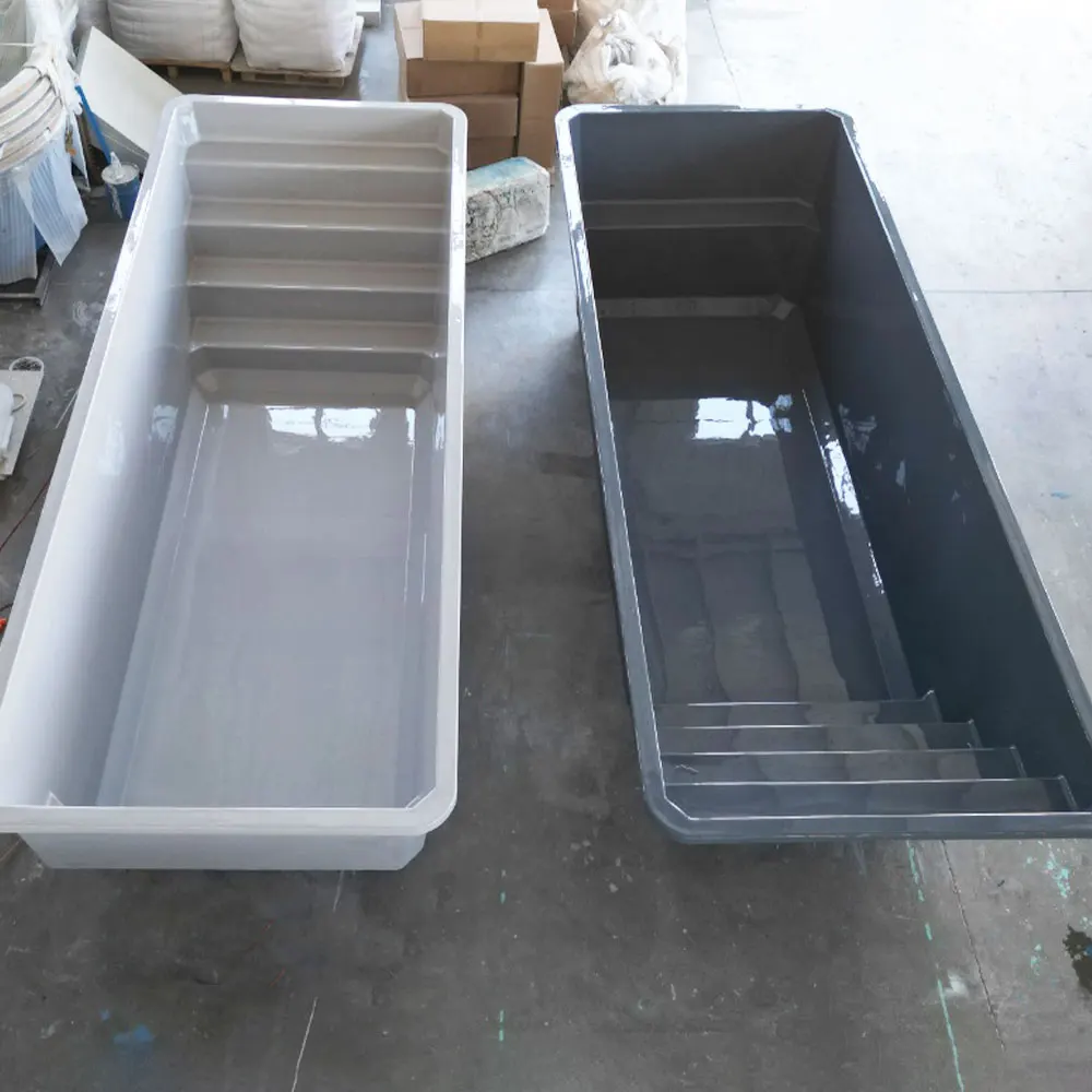 Venta de fábrica de tamaño familiar, piscina blanca, gris y azul, piscina prefabricada barata para exteriores, 6 pies de profundidad para adultos