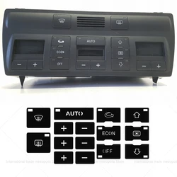 High Quality For Audi A6 C5 A/C Climate Air Condition Heater Control Button Repair Decals Sticker Matte Black Car Accessories