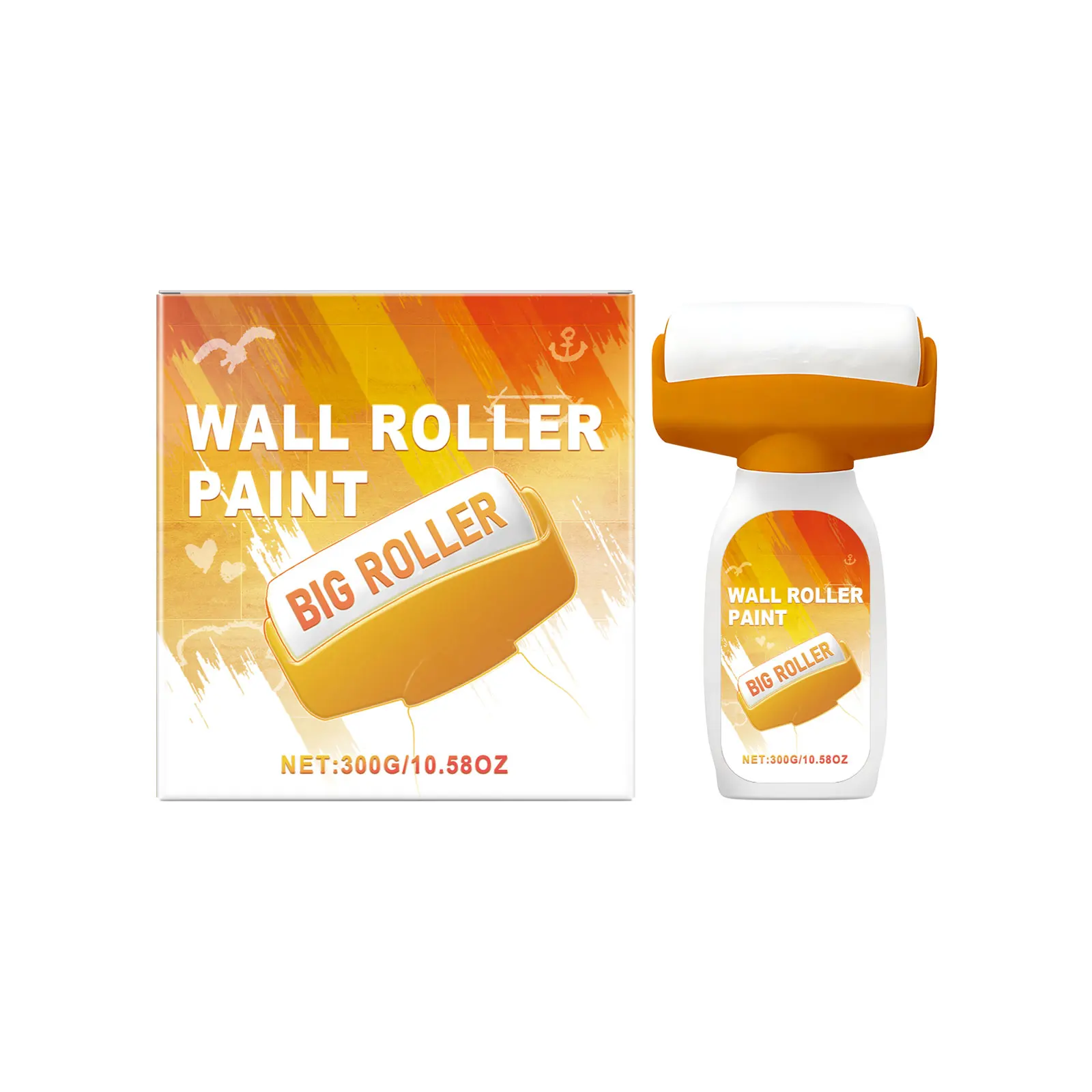 White Latex Paint Wall Clean Repair Water Based Latex Paint Wall Peeling Graffiti Repair Drywall Hole Filler Paint Roller Brush