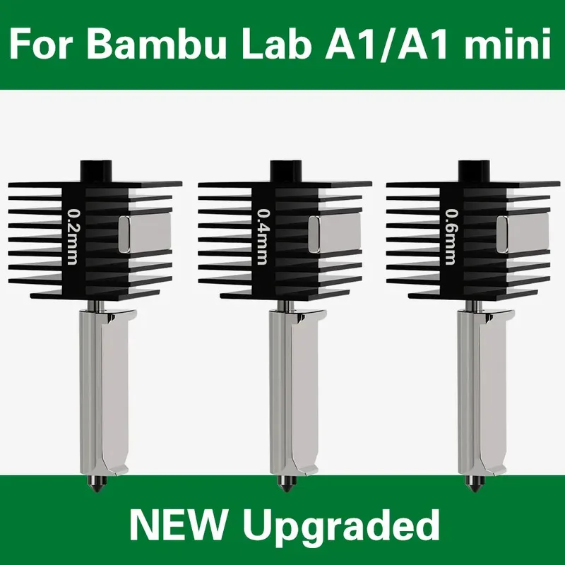 

Hotend Kit for Bambu Lab A1/A1 Mini Fast Speed Hot End Assembly 0.2/0.4/0.6/0.8mm Hardened Steel Nozzle 3D Printer Parts