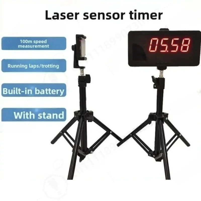 Running Sprints，Wireless Laser Timer for Speed Slalom, and Personal Athletic Training - Infrared Induction Automatic Stopwatch
