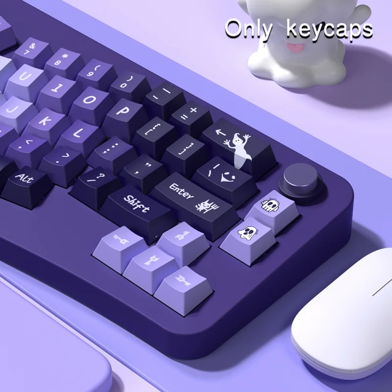 Imagem -06 - Keycaps Temáticos do Dia das Bruxas Sublimação Térmica Pbt Keycaps Teclado Mecânico Personalizado Altura de Fábrica Original 139 Chaves 158 Chaves