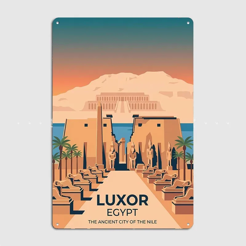 Luxor Egypt Ancient City Travel Scenery Posters Retro Garage Club Bar Indoor Wall Vintage Poster Room Decoration Home Decor