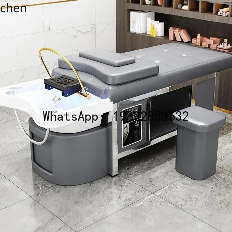 B1 Ceramic Basin Head Treatment Shampoo Bed Barber Shop Special Water Circulation Fumigation Stainless Steel