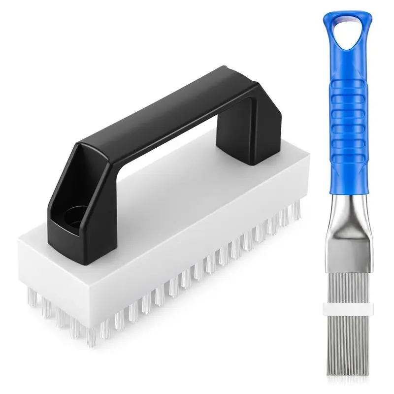 [B17B!】 AC Fin Cleaner Kit-Air Conditioner 2-In-1 Comb Straightener& Condenser Brush Coil