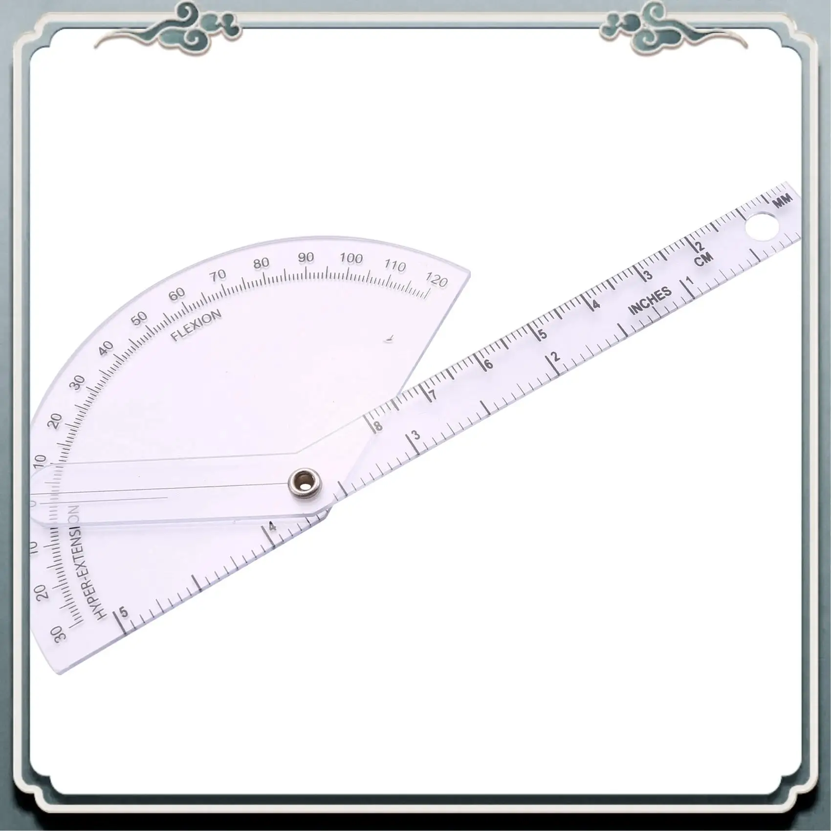 ABIJ-12Pcs Spinal Ruler Spinal Finger Goniometer Protractors Multi-Ruler Angle 180/360 Degree Measuring Tool