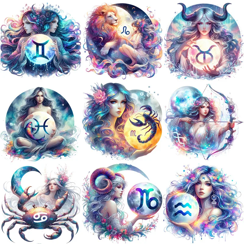 Twelve zodiac girls Stickers Crafts And Scrapbooking stickers kids toys book Decorative sticker DIY Stationery