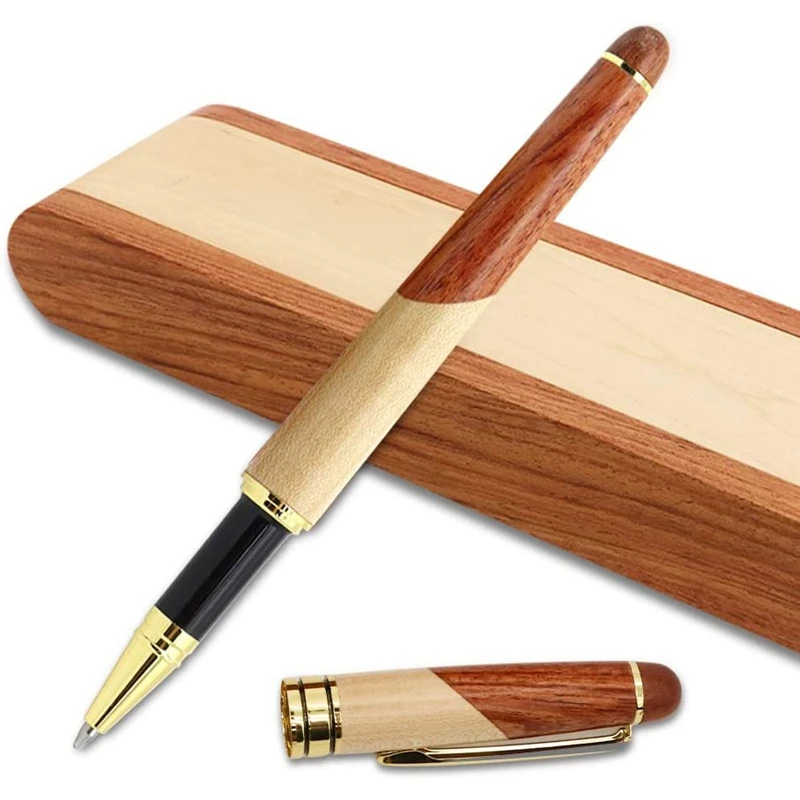 Classic Signing Pen with Case Handcrafted Wooden Vintage Edition for Signature or Business Exclusive Uses-A69M - view 3