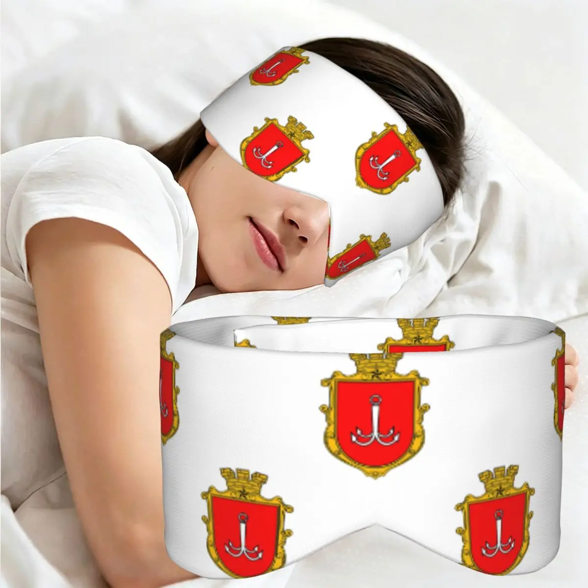 Coat Of Arms Of Odessa, Ukraine sleep eye mask Light Blocking Portable Eye Cover for Girls Boys Travel Party Eyeshade eyepatch