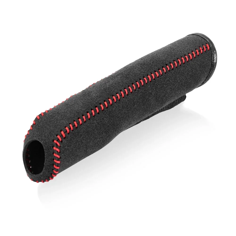 New Suede Style Handbrake Sleeve Leather Handbrake Grips Cover Car Interior Accessories image 4