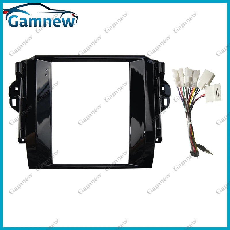 9.7 Inch Car Tesla Style Frame Fascia Cable Canbus Adapter Android Radio Dash Panel Kit For Toyota Fortuner 2015-2026
