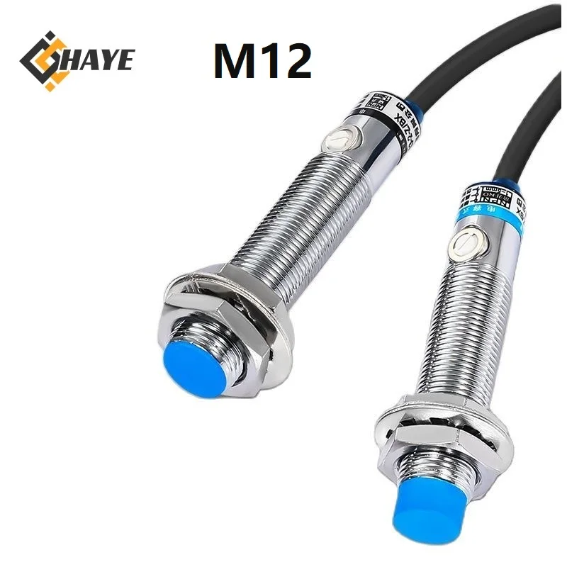 

M12 Capacitive Proximity Sensor Switch Flat Head High Head 3 Wire NPN PNP NO NC Detect Distance 2mm 5mm Adjustable