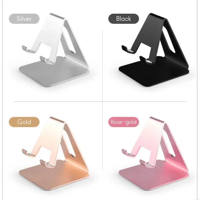 

G5GA Metal Universal Cellphone Tablet Stand Durable Countertop Rack Anti Deform Aluminum Holder Cradle for Home