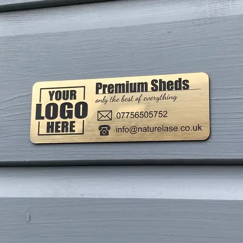 Free Customizable Steel Metal Tag Business ID Plate Personalized Engraved any Text Logo Name  Plaques & Signs for Mail Box/ Door