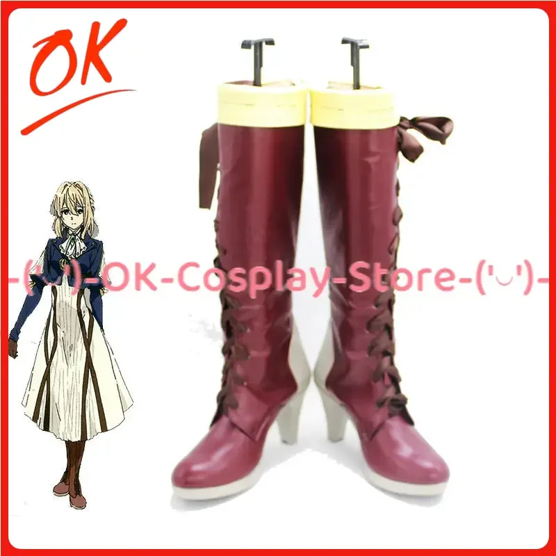 

[Customized] Violet Evergarden Cosplay Shoes Anime Roleplay Prop Halloween Carnival Party PU Leather Boots