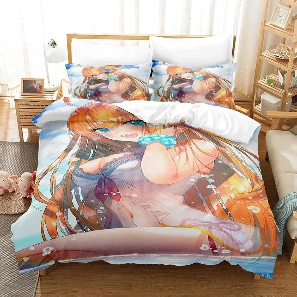 Exquisite 3D Print Anime Princess Connect! Re Dive Bedding Set Single Twin Full Queen King Size Bed Set Adult Kid Bedroom Duvetc