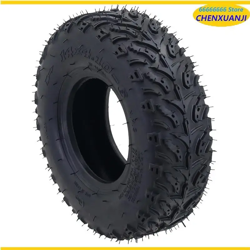 

Высокопроизводительные бескамерные шины 14x4.10-6 для квадроциклов, пляжных велосипедов и картов - комплект из четырех шин (передние и задние)