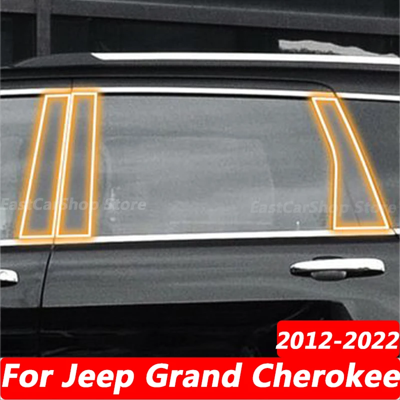 

For Jeep Grand Cherokee WK2 Car TPU Window Pillar Anti-scratch Protective Film Transparent Repair Film Accessories 2012-2022