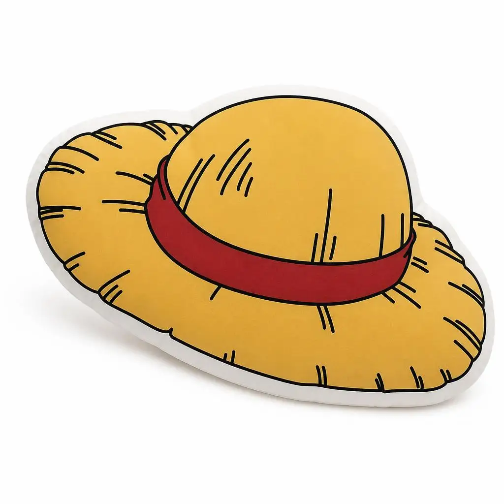 Straw Hat Japanese Anime Plush Pillow Cushion Irregular Stuffed Throw Pillow Home Decor Gift Sofa Bed