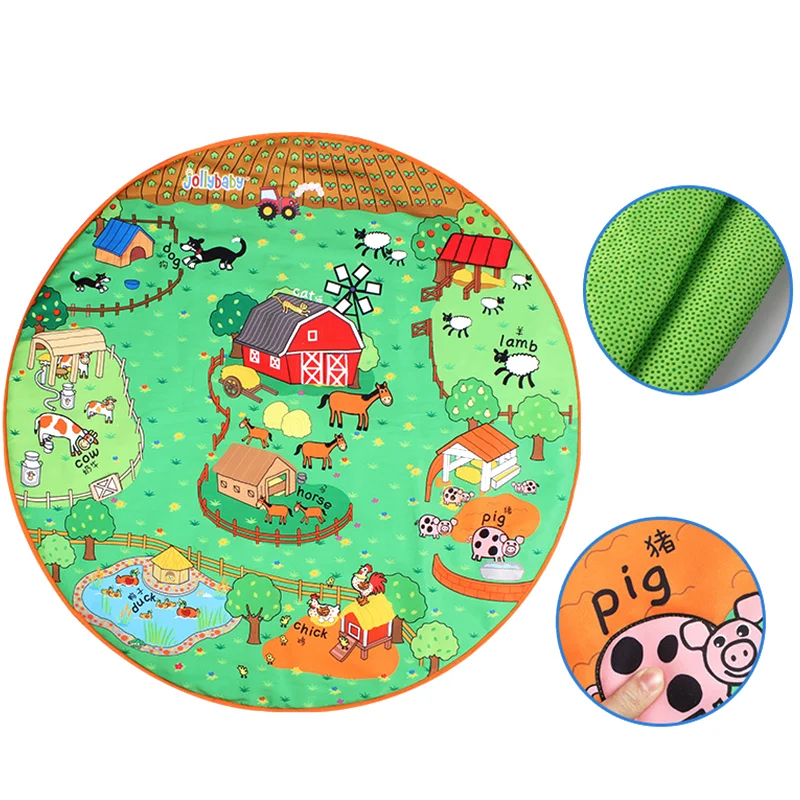 Baby Play Mat Set Soft Toddler Fun Games Stuffed Animals Newborn Toys Rattle Educationa Montessori for Children 0-3 Years Old