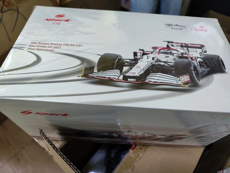 Spark 1:18 F1 2021 Alfa Romeo Racing ORLEN C41 No7 Kimi Abu Dhabi Model Car