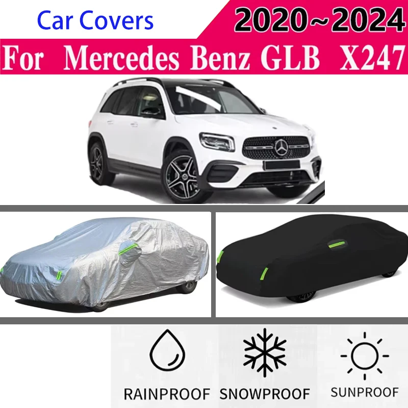 

for Mercedes Benz GLB X247 2020~2024 Full Car Covers Outdoor Sun Anti UV Rain Snow Dust Protection Oxford Cloth Accessories