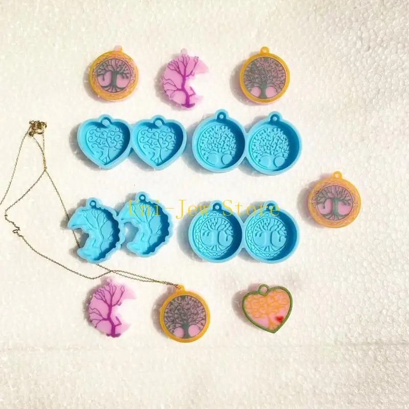 

1/4 шт., смоляные формы для сережек, форма для сережек «Древо жизни» для изготовления ювелирных изделий, силиконовые формы для смолы, модные серьги «сделай сам»
