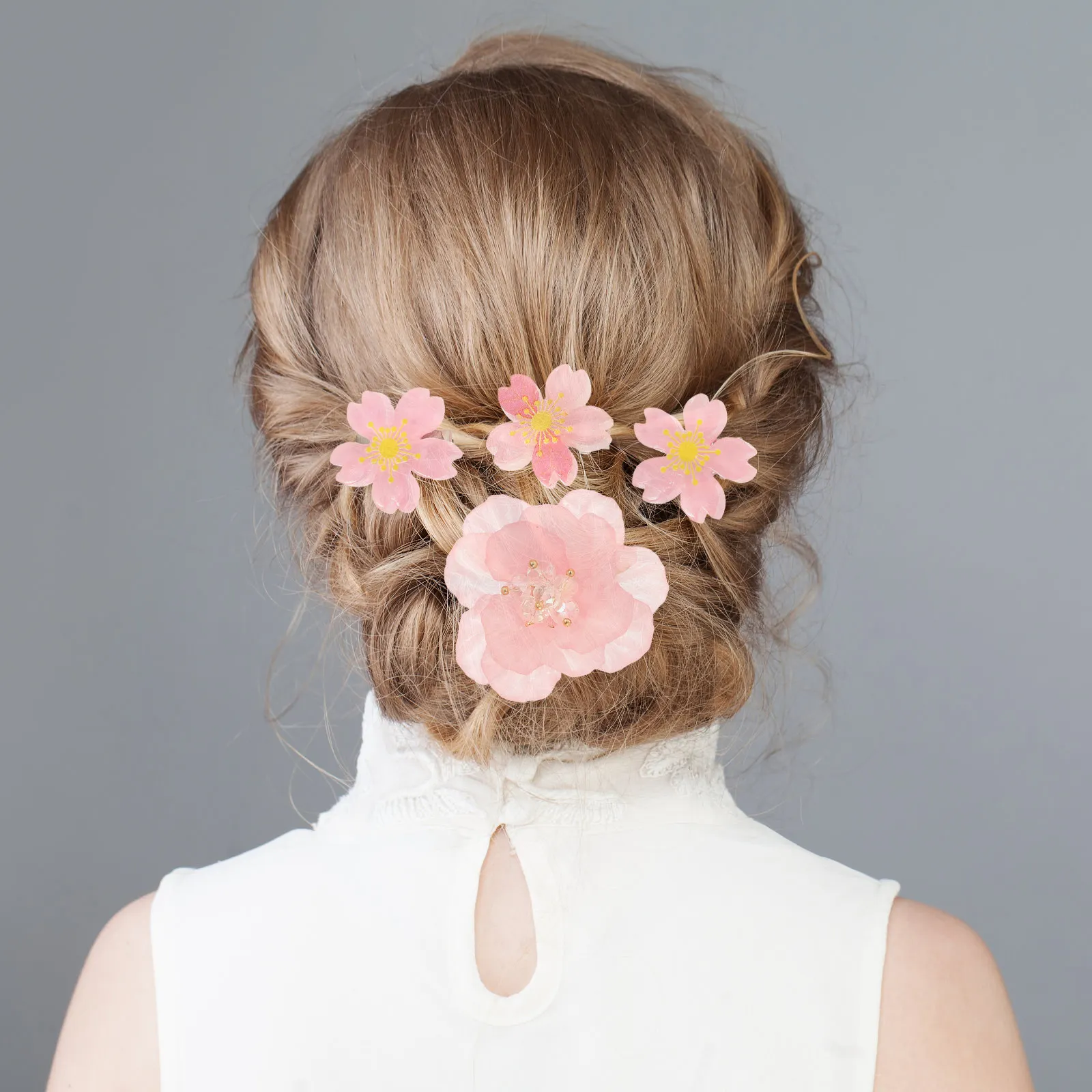 7Pcs Cherry Accessories Floral Clips Elegant Hair Barrettes for Weddings School Daily Hairstyling