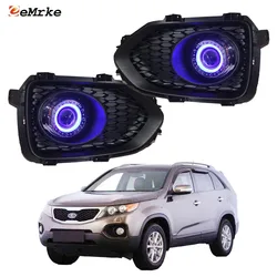 EEMRKE LED Angel Eyes DRL Daytime Running Lights for Kia Sorento II XM 2010 2011 2012 Car Fog Lights Lamp Halogen Bulbs Kits