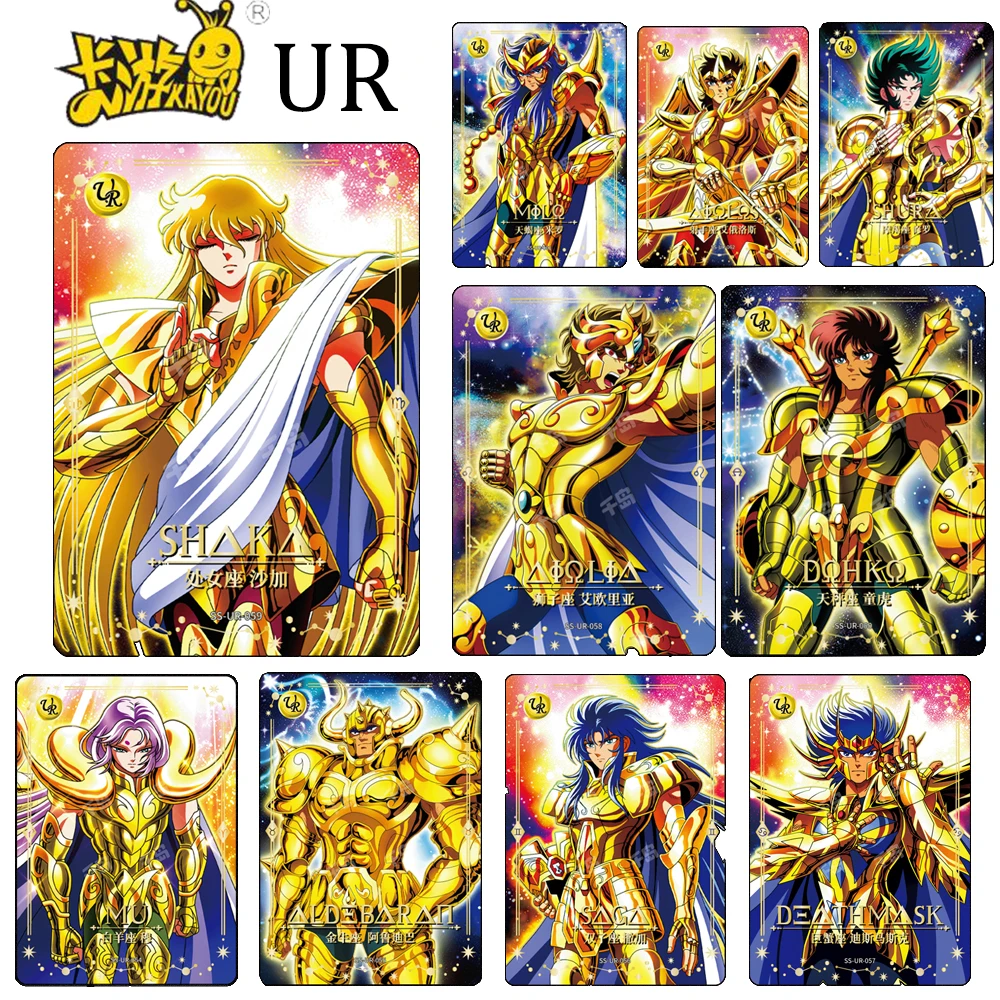 

KAYOU Saint Seiya UR Death Mask Aiolia альдедуан Dohko aitos Aphrodite, рефракция, блеск, бронзирование, коллекционная карточка, праздничные подарки