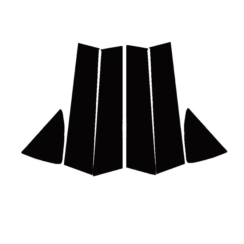 For Toyota Vitz Yaris Hatchback XP130 2014-2019 Glossy Black Window Sticker Pillar Posts Decal Cover Door Trim Car Accessories