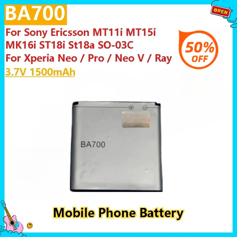 

100% новый высококачественный аккумулятор для мобильного телефона 3,7 В 1500 мАч BA700 для Sony Ericsson MT11i ST18i St18a MT15i MK16i SO-03C