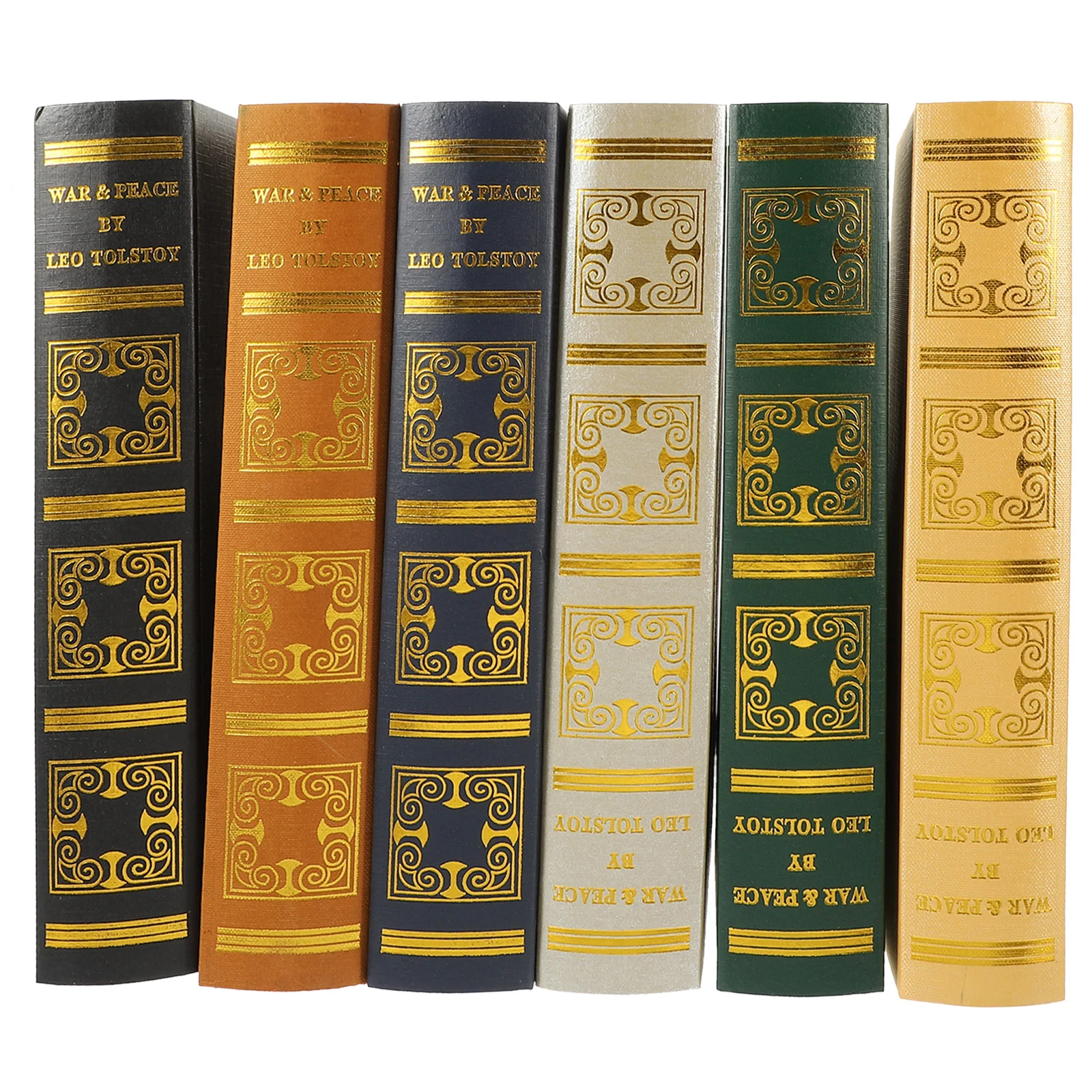 

6 Pcs European Retro Fake Book Decorative Ornaments Simulation Model Bookshelf Adorn Home Tabletop Office