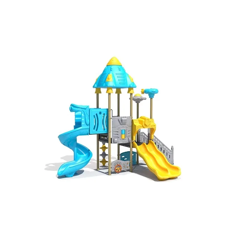 Wholesale China Factory Outdoor Slide Playground Outdoor Plastic & Wood Material 5-10 Kids Capacity
