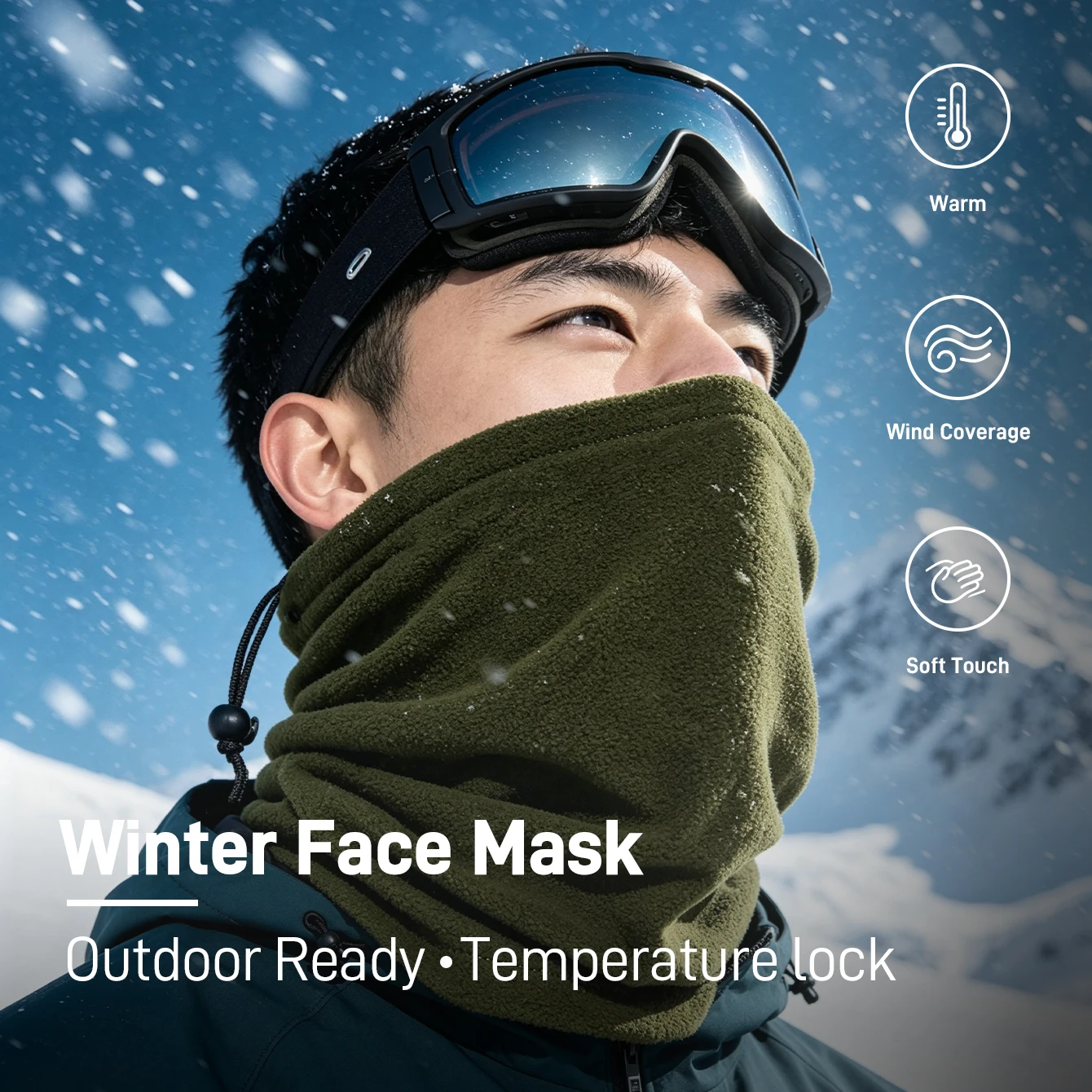 Balaclava Winter Warm Hat Neck Cover Set Windproof Adjustable Design Skiing Fishing Hiking Cycling Motorcycle Various