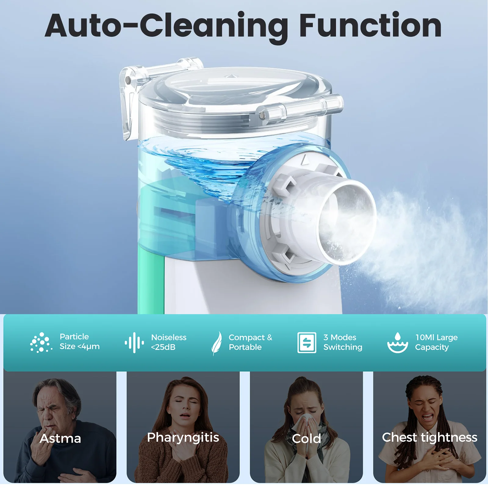 Medical Nebulizer Machine Ultrasonic Asthma Steam Inhaler Nebulizador Portable For Home Use and Hospital Use