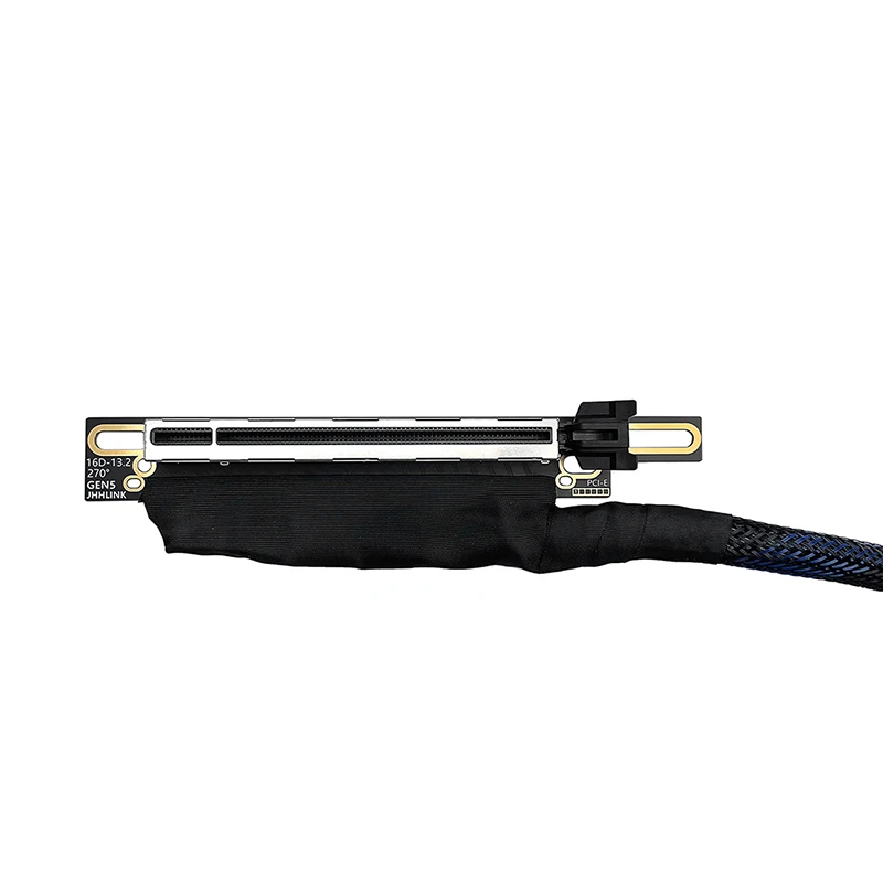 PCIe 5.0 x16 Gen5 Riser-Kabel 64Gbps, 6-lagiges PCB, versilbertes GPU-Verlängerungskabel für Grafikkarten – Detail 15