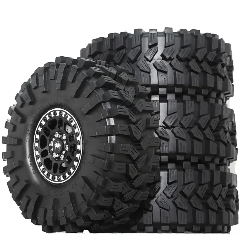 

1.9 Inch 120mm Rubber Tires+metal Wheel Hub For 1/10 Rc Crawler Car Trxs Trx4 Trx6 Axial Scx10 90046 Redcat Yikong Rc4wd Rgt