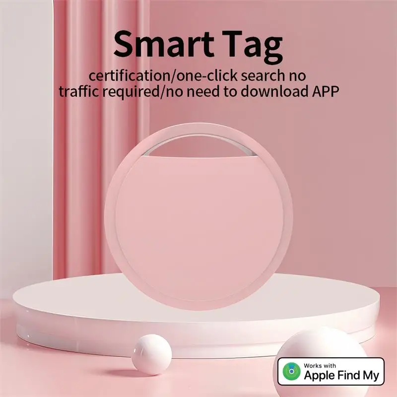 

Air Tags-Pink Смарт-теги работает с Apple Find My (только iOS), GPS-трекером Подходит для багажа, ключей, рюкзаков, сумок и т. д.