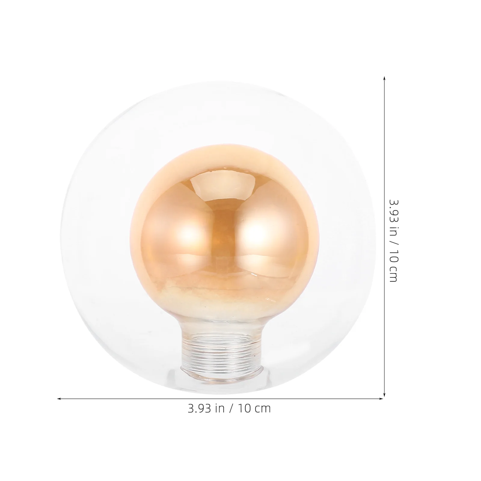 Double Layer Clear Glass Globe Lampshade Round Transparent Cover for Living Room Ceiling Light Replacement Modern Decorative