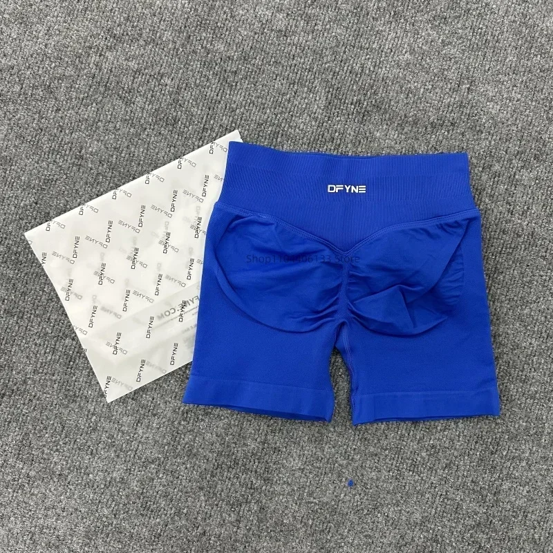 Impact trousers with Logo Shorts Low Ribbed Waist Band Yoga Shorts Seamless Scrunch Bum Workout Gym Shorts Booty Stretch